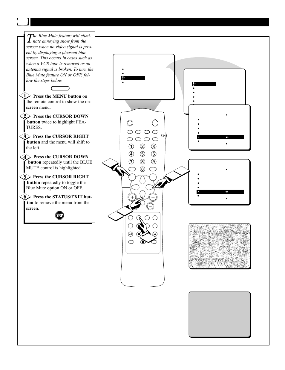 Ctivating the, Ute control | Philips 36PT41B User Manual | Page 10 / 52