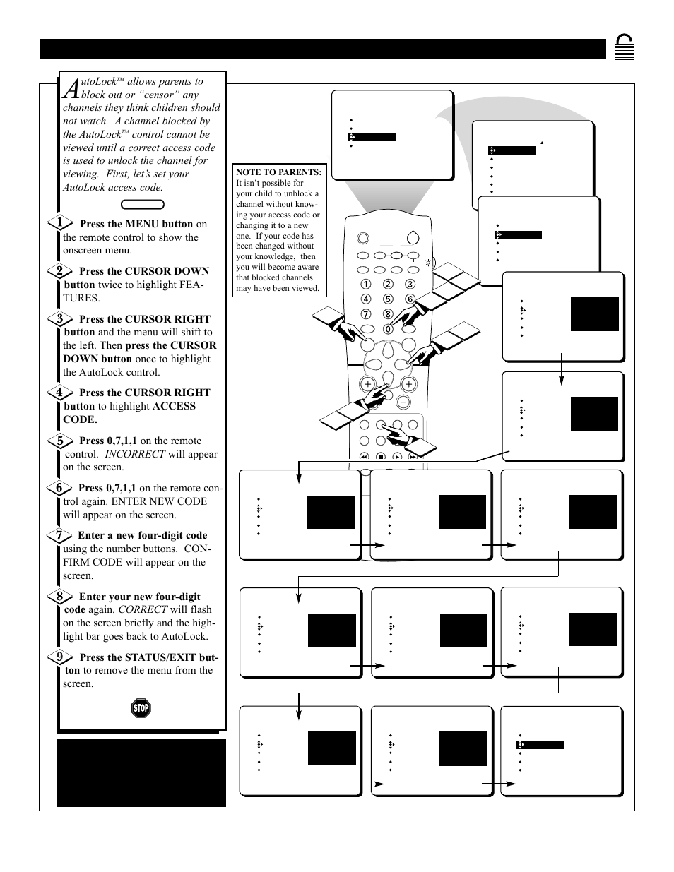 Etting, P the, Ccess | Philips 36PT41B User Manual | Page 19 / 52