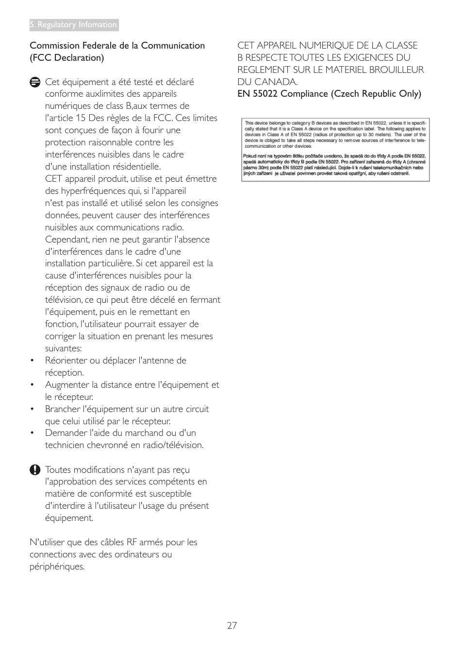 Philips LCD monitor 273E3SB E-line 27" - 68.6cm with SmartImage Lite User Manual | Page 29 / 52