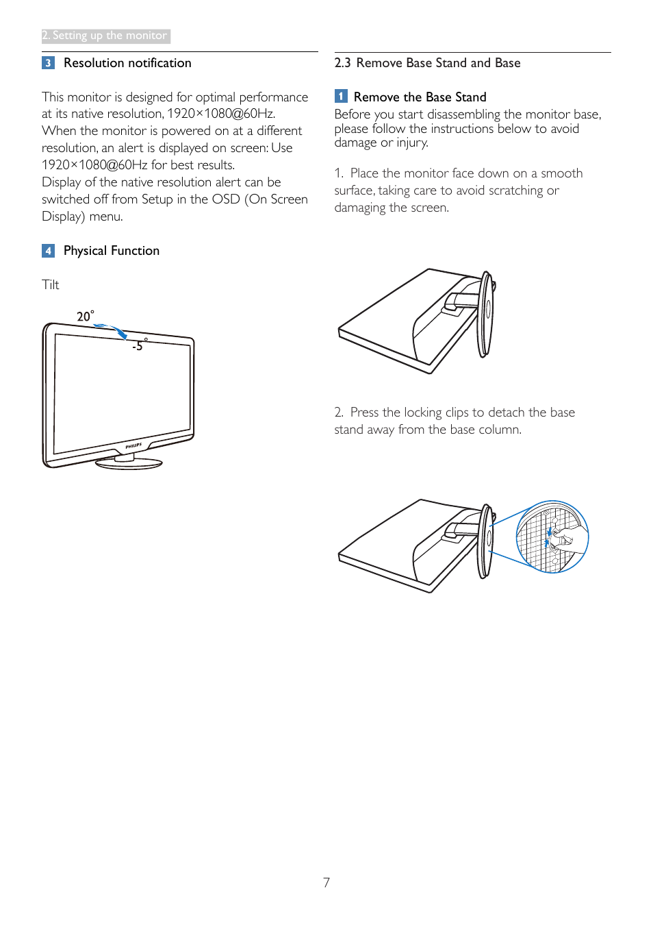 Philips LCD monitor 273E3SB E-line 27" - 68.6cm with SmartImage Lite User Manual | Page 9 / 52