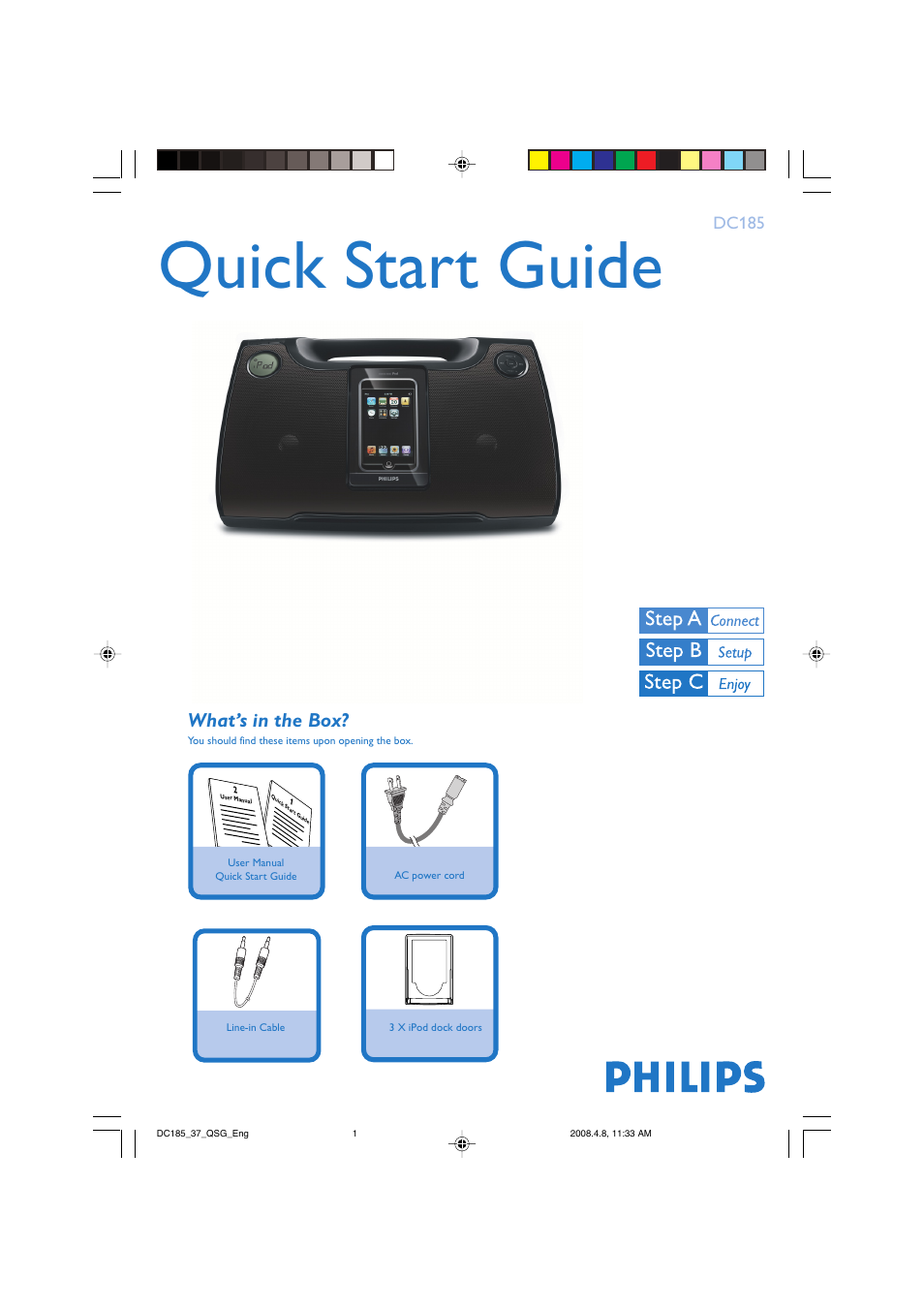 Philips DC185-37 User Manual | 4 pages