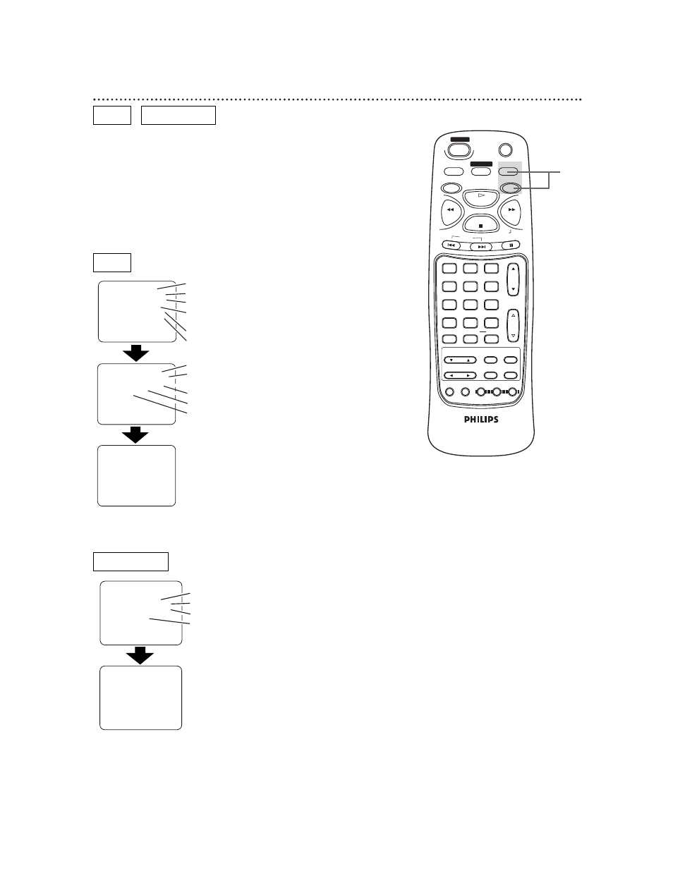 Status display 45, Accessing the status display, Dvd audio cd audio cd | No display | Philips CDV19BPH99 User Manual | Page 45 / 60
