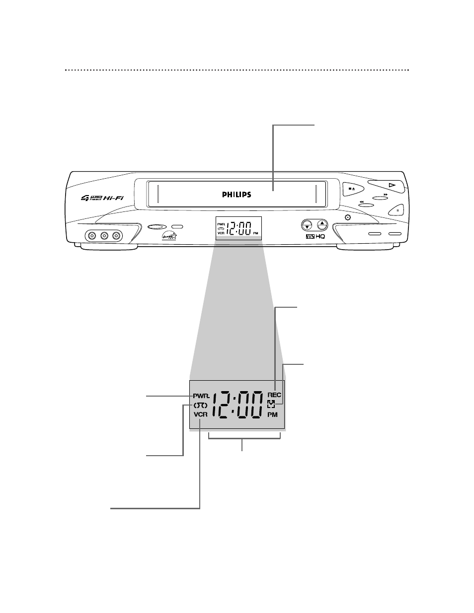 26 vcr display panel, Vrb612 | Philips VRB612AT99 User Manual | Page 26 / 56