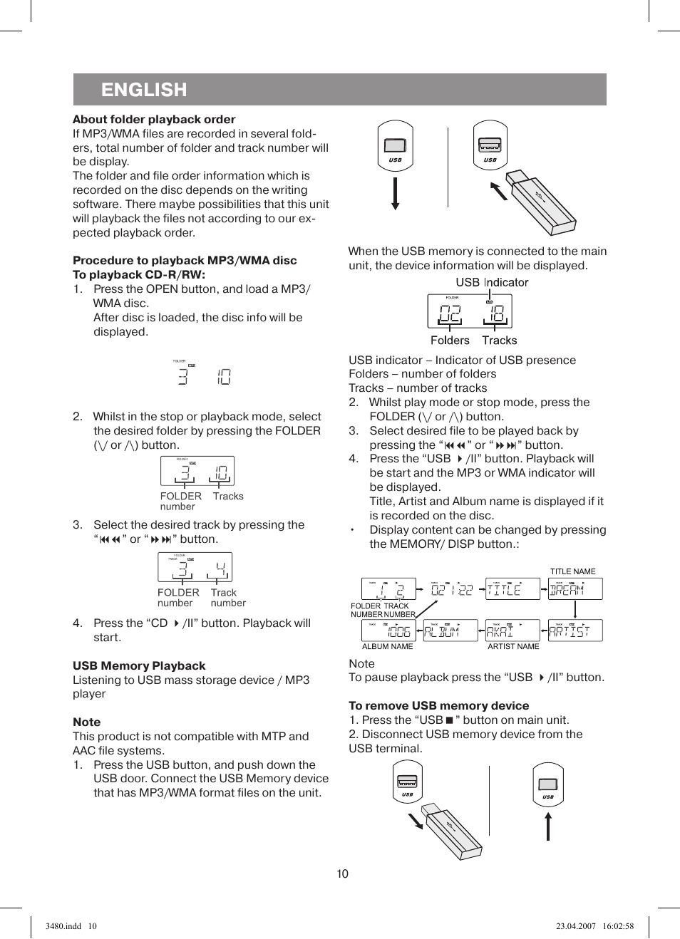 English | Vitek VT-3480 GY User Manual | Page 10 / 88