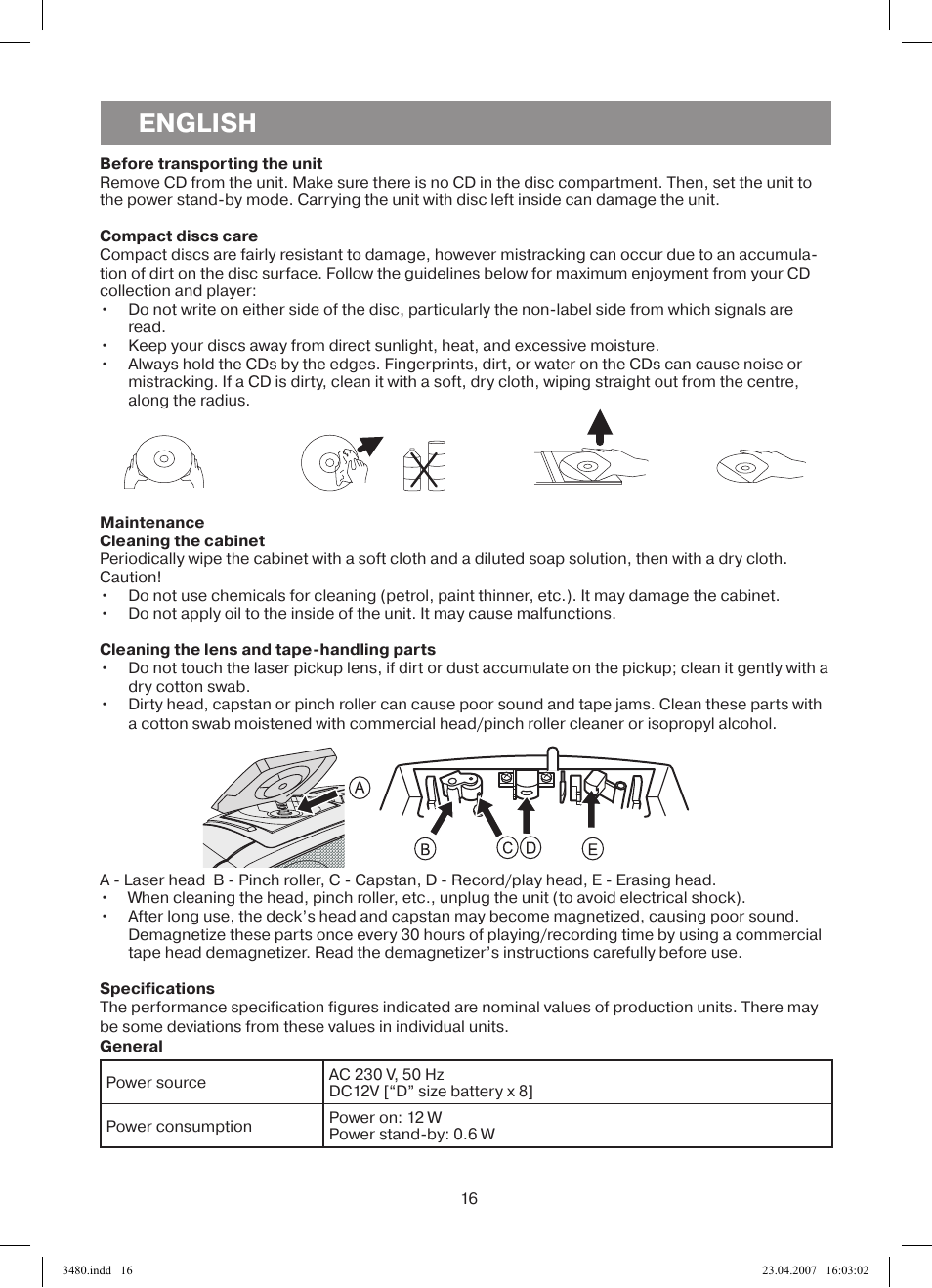 English | Vitek VT-3480 GY User Manual | Page 16 / 88