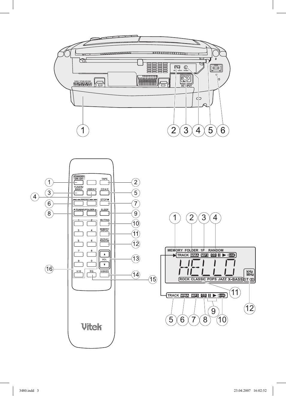 Vitek VT-3480 GY User Manual | Page 3 / 88