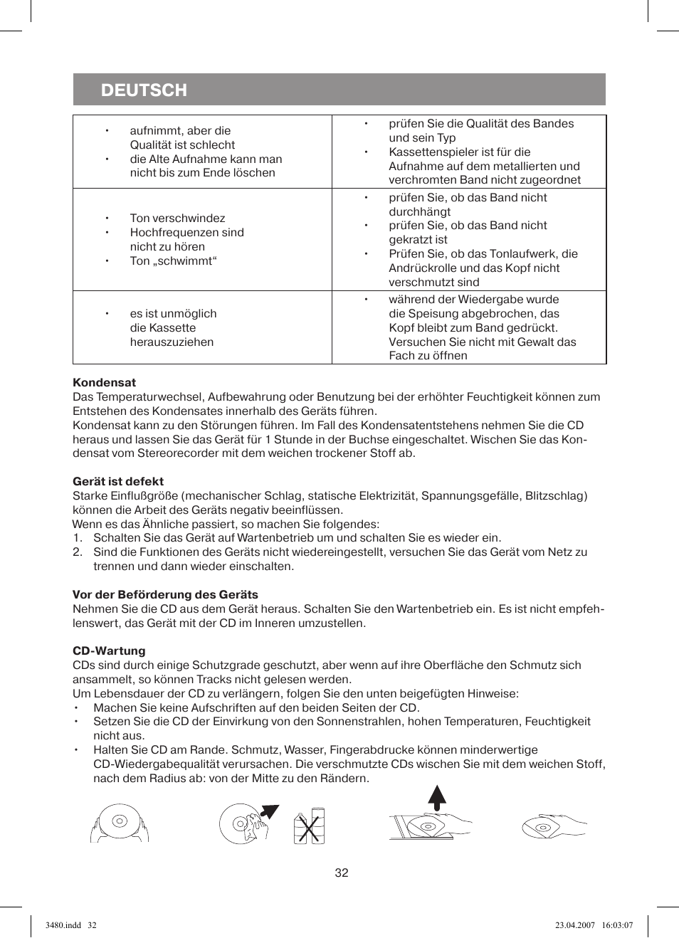 Deutsch | Vitek VT-3480 GY User Manual | Page 32 / 88