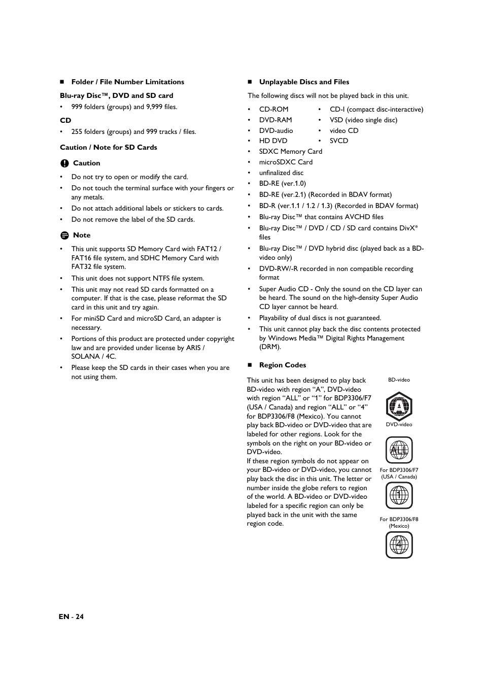 Philips BDP3306-F7 User Manual | Page 24 / 68