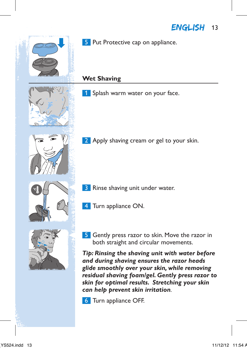 English | Philips YS524-41 User Manual | Page 13 / 52