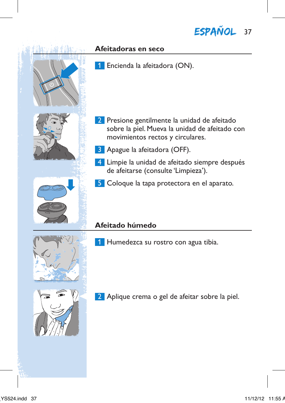 Español | Philips YS524-41 User Manual | Page 37 / 52