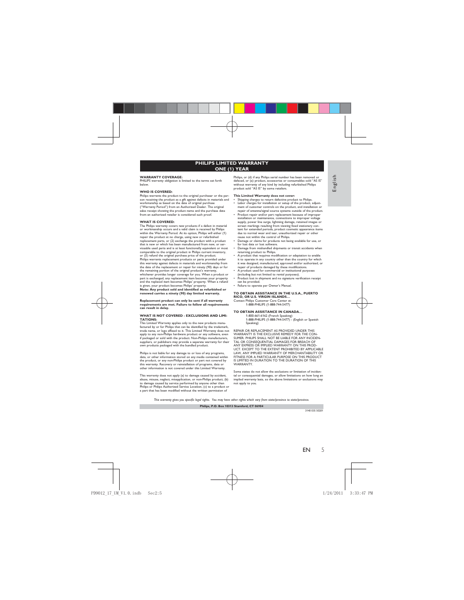 Philips PD9012-17 User Manual | Page 5 / 24