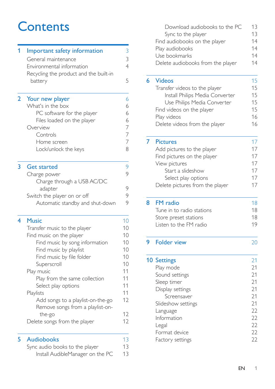 Philips SA4VBE04KF-37 User Manual | Page 3 / 30