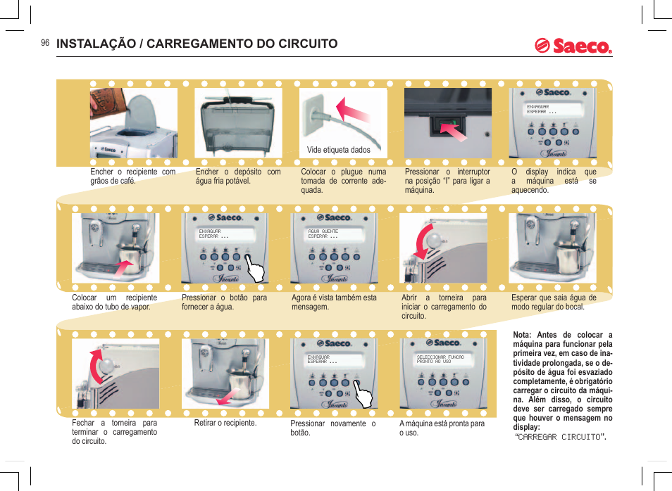 Instalação / carregamento do circuito | Philips 740815008 User Manual | Page 96 / 128