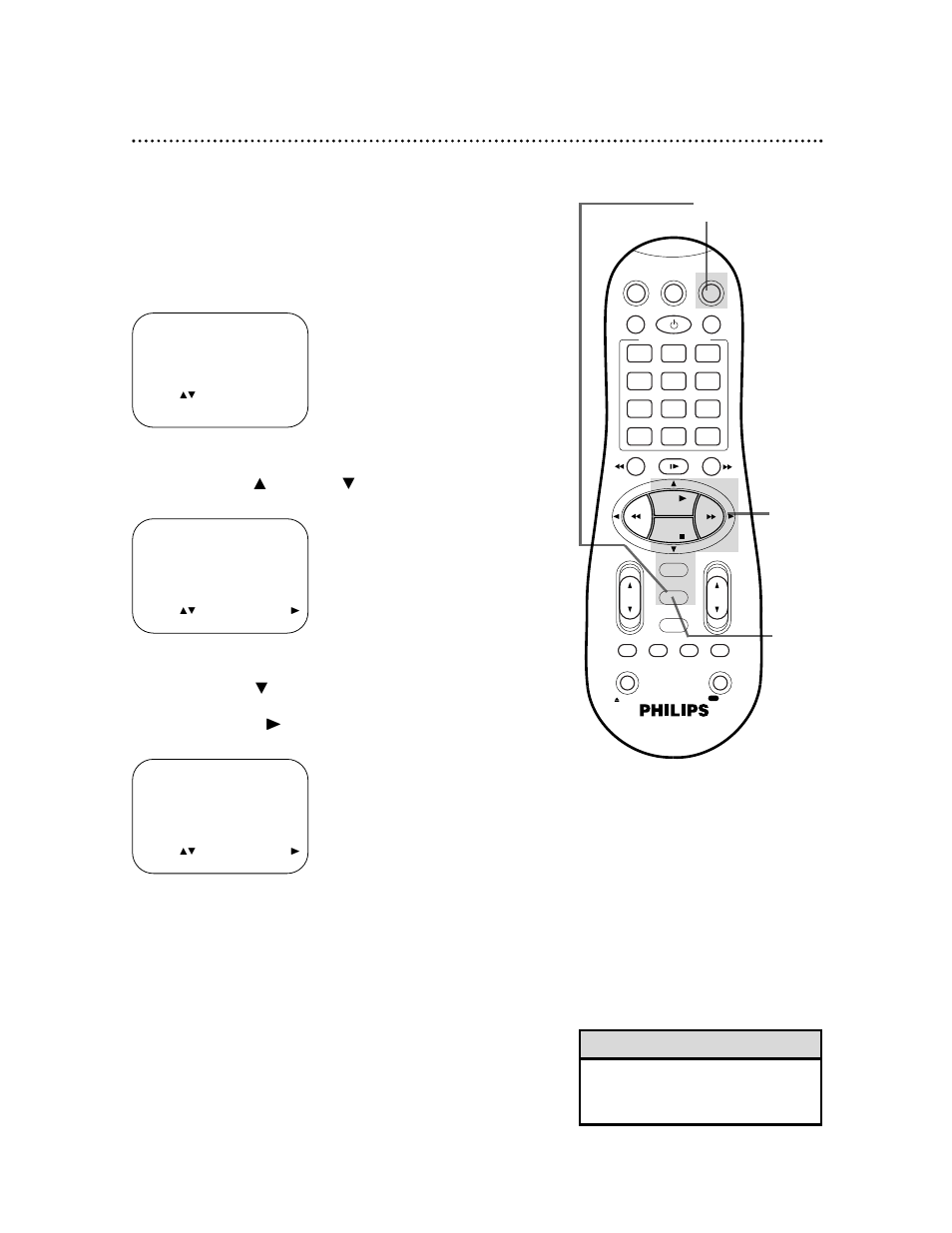 Video stabilizer 49, Helpful hint, Press the vcr button, then press the menu button | Philips VRB665AT99 User Manual | Page 49 / 63