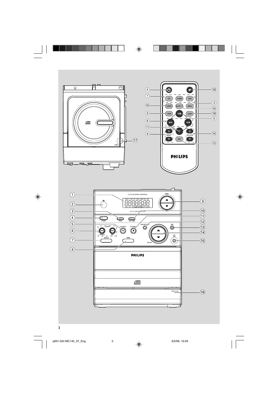 Philips MC145-37 User Manual | Page 3 / 23