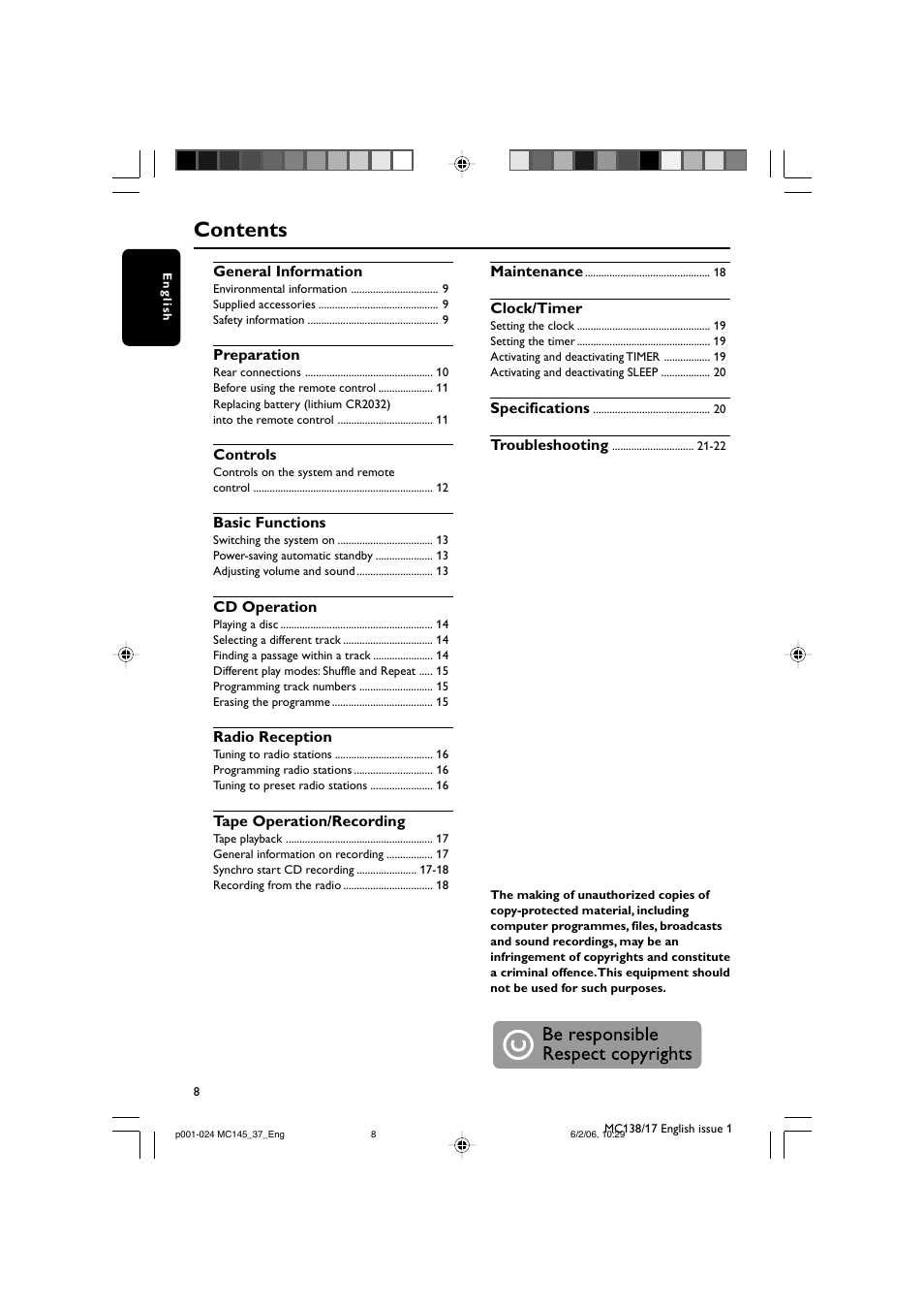 Philips MC145-37 User Manual | Page 8 / 23