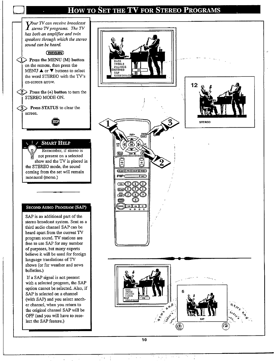 Tereo, Rograms | Philips TP2780C User Manual | Page 10 / 40