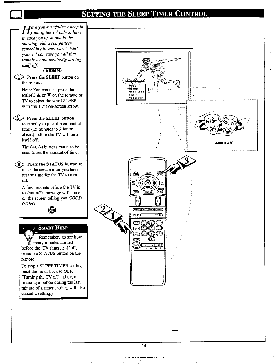 Etting, Leep, Imer | Ontrol | Philips TP2780C User Manual | Page 14 / 40