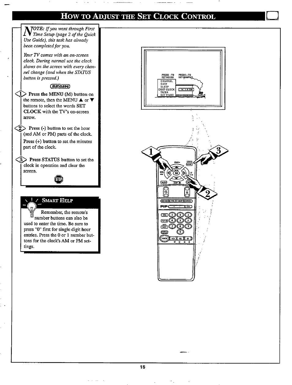 Djust, Lock, Ontrol | Philips TP2780C User Manual | Page 15 / 40