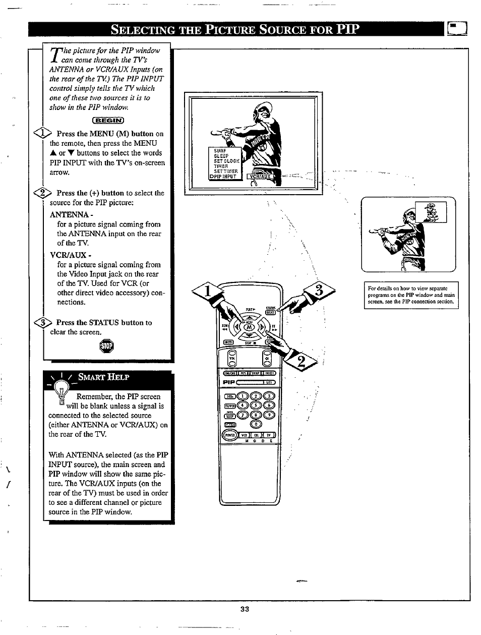 Electing, Icture, Ource | Philips TP2780C User Manual | Page 33 / 40