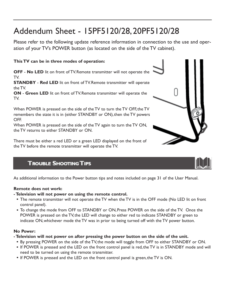 Philips 15PF5120-28 User Manual | 1 page