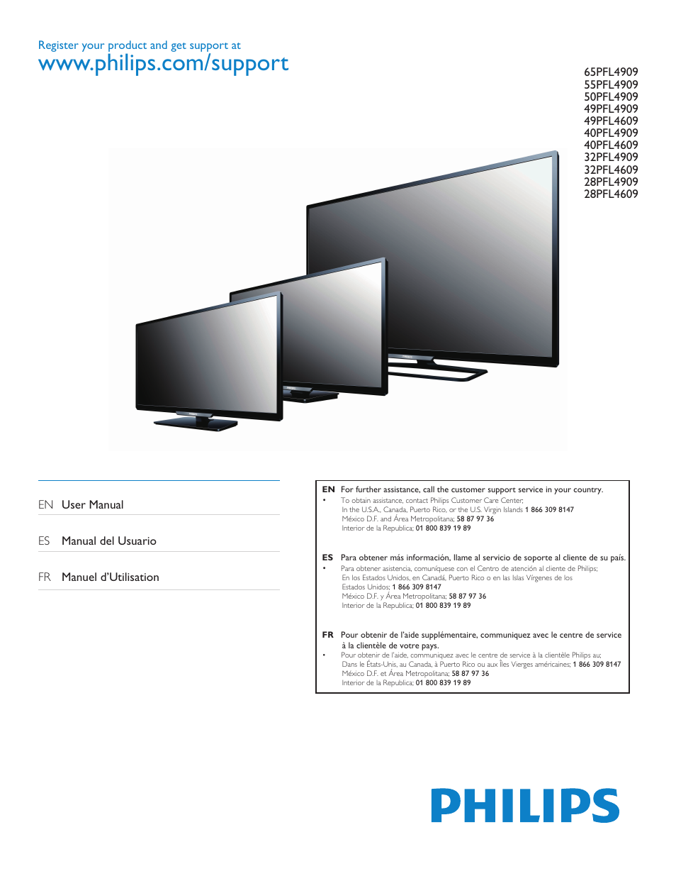 Philips 32PFL4909-F7 User Manual | 59 pages