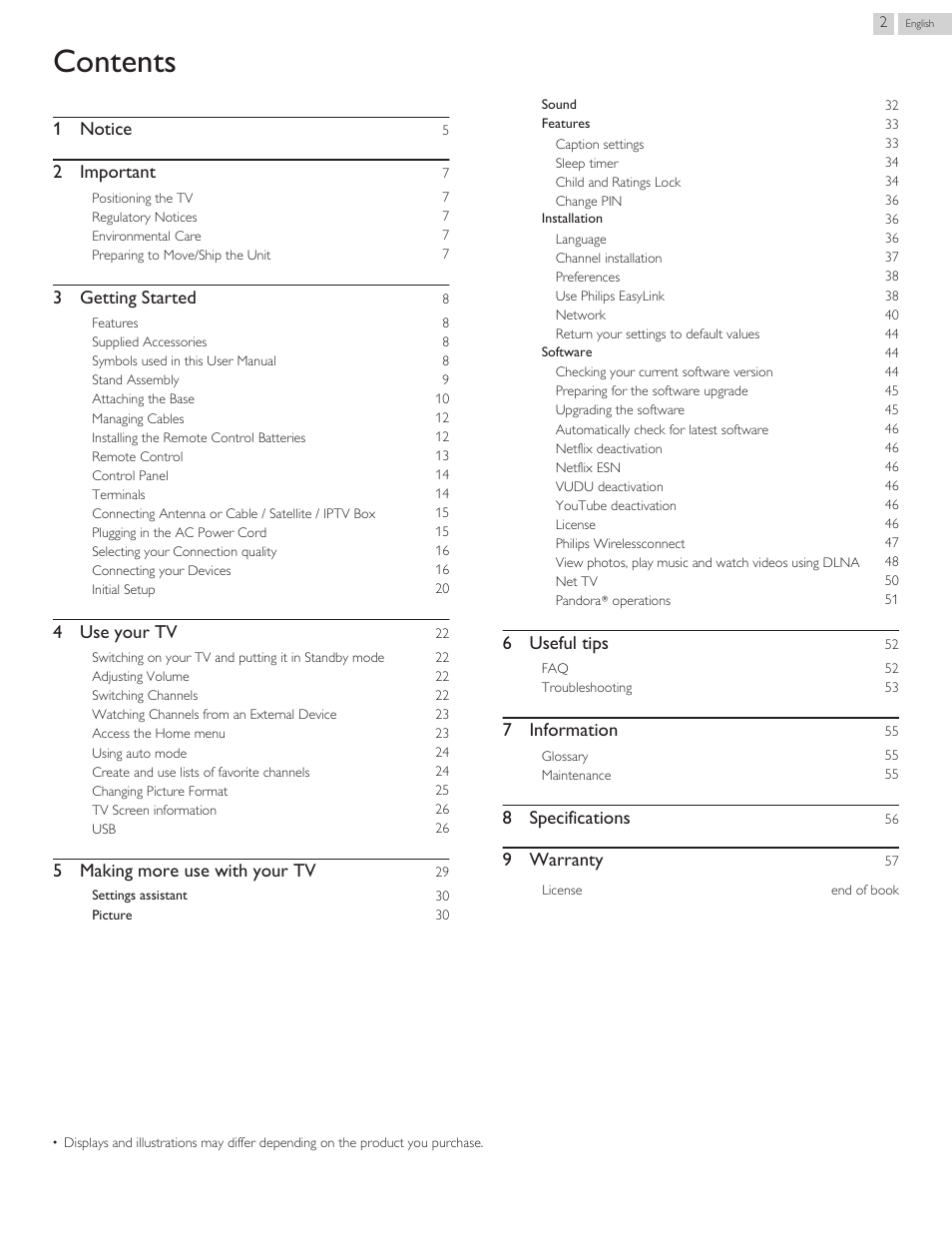 Philips 32PFL4909-F7 User Manual | Page 2 / 59