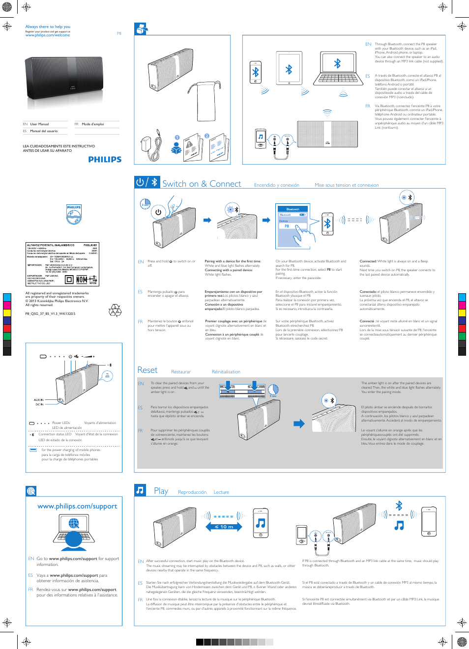 Philips P8BLK-37 User Manual | 2 pages