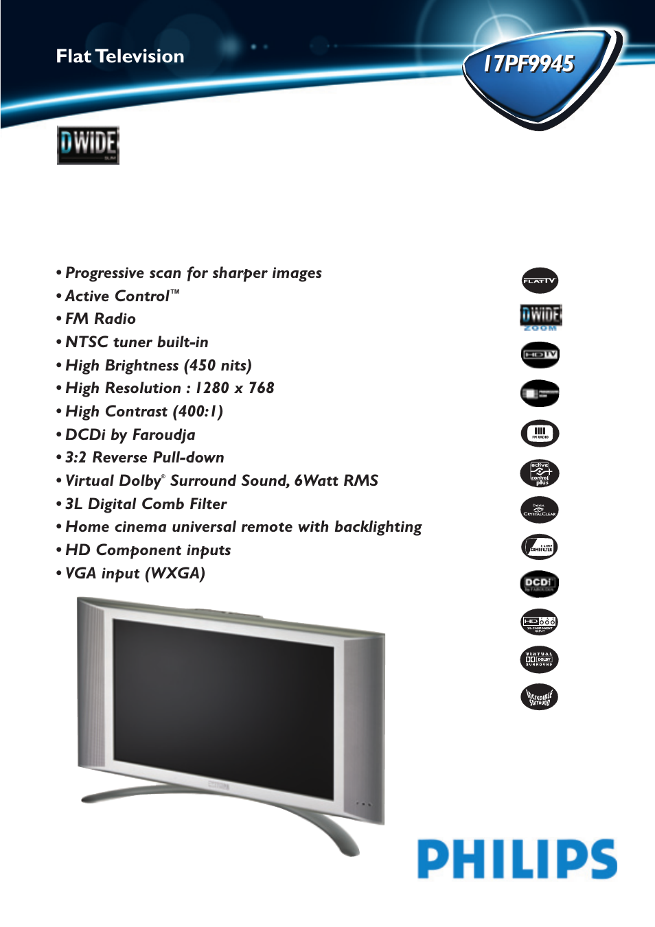 Philips 17PF9945-37 User Manual | 2 pages