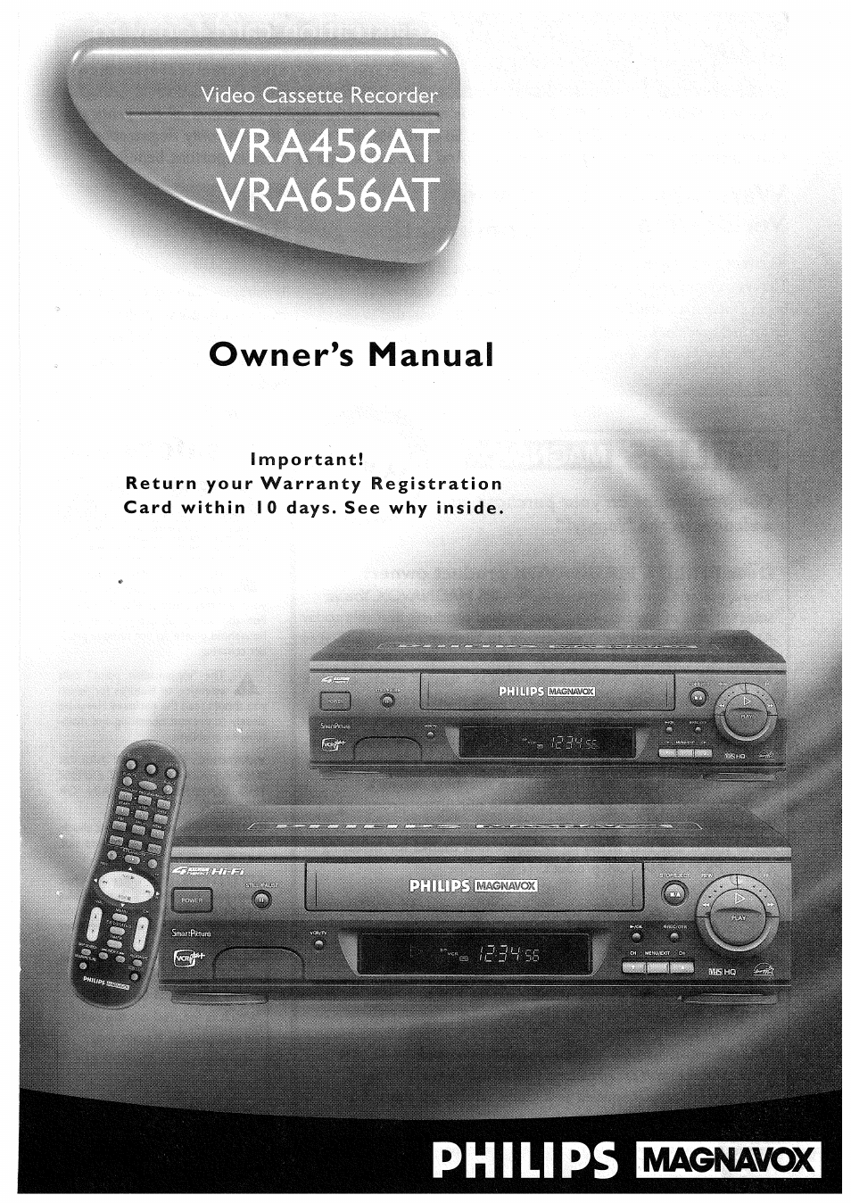 Philips VRA456AT User Manual | 58 pages