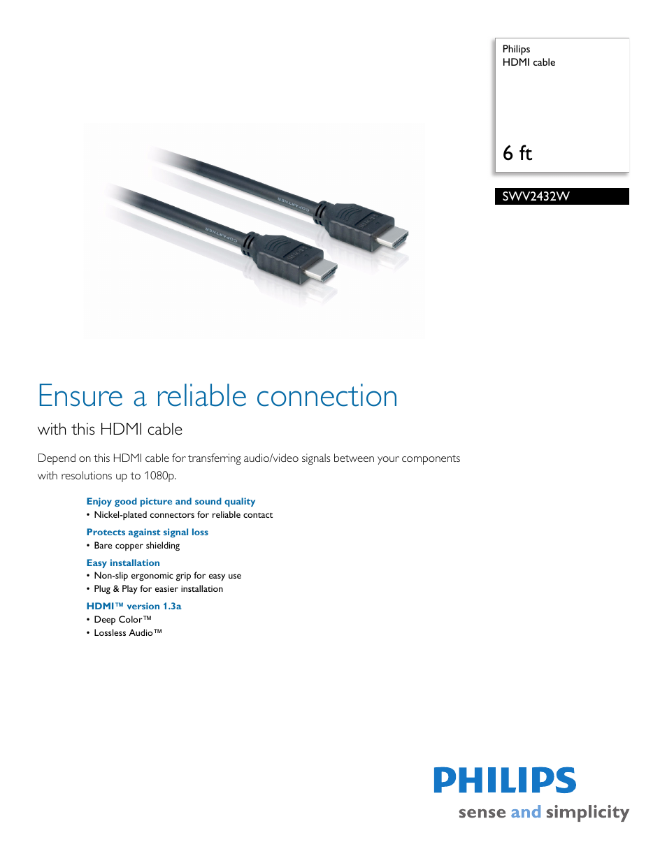 Philips SWV2432W-17 User Manual | 2 pages