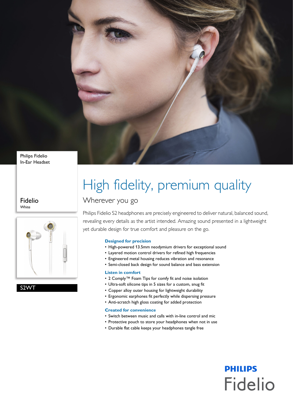 Philips S2WT-00 User Manual | 3 pages