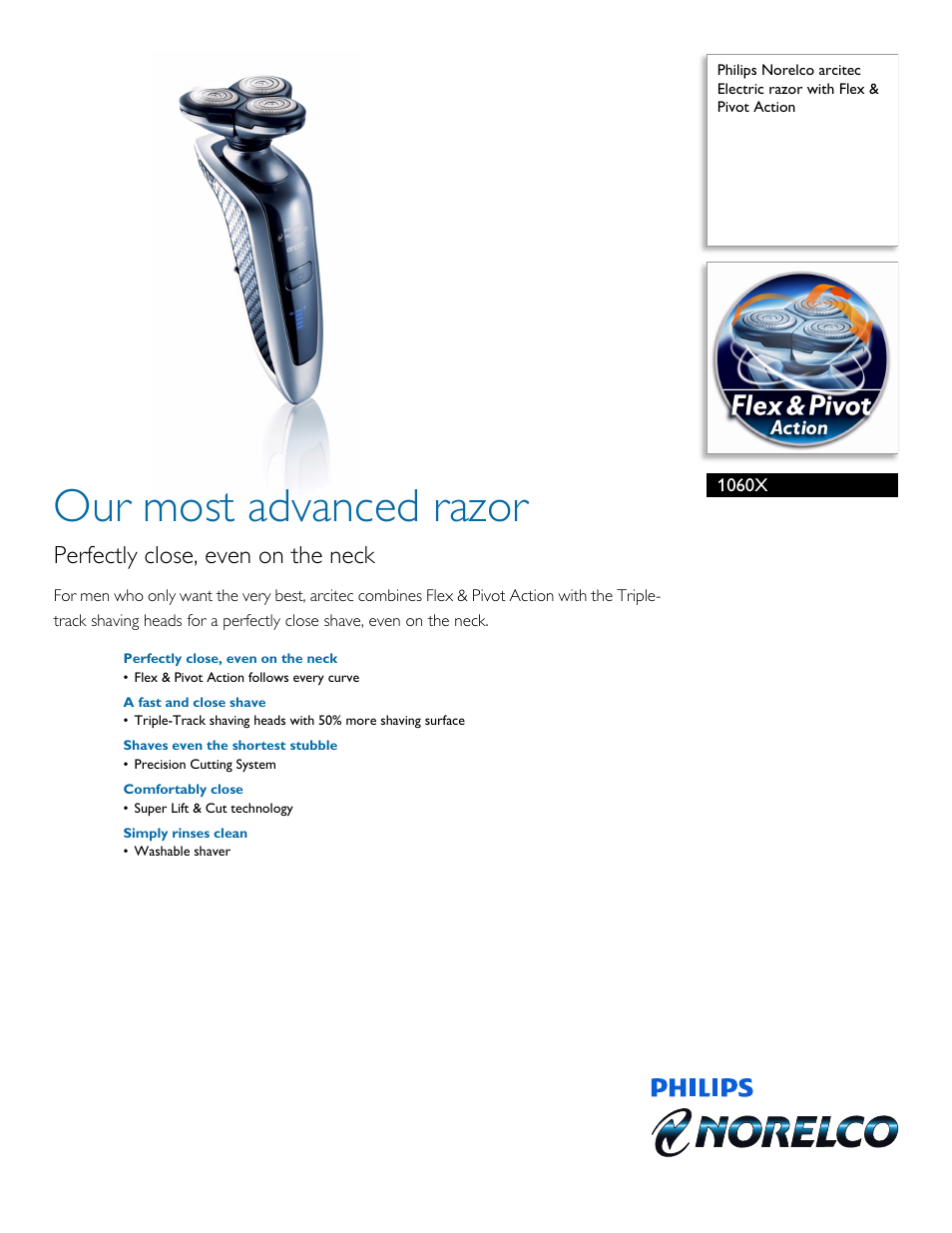 Philips 1060X-20 User Manual | 2 pages