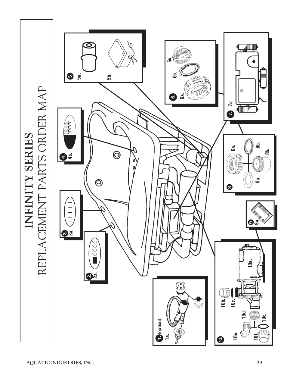 Infinity series replacement par ts order map | Aquatic Infinity Series User Manual | Page 28 / 35