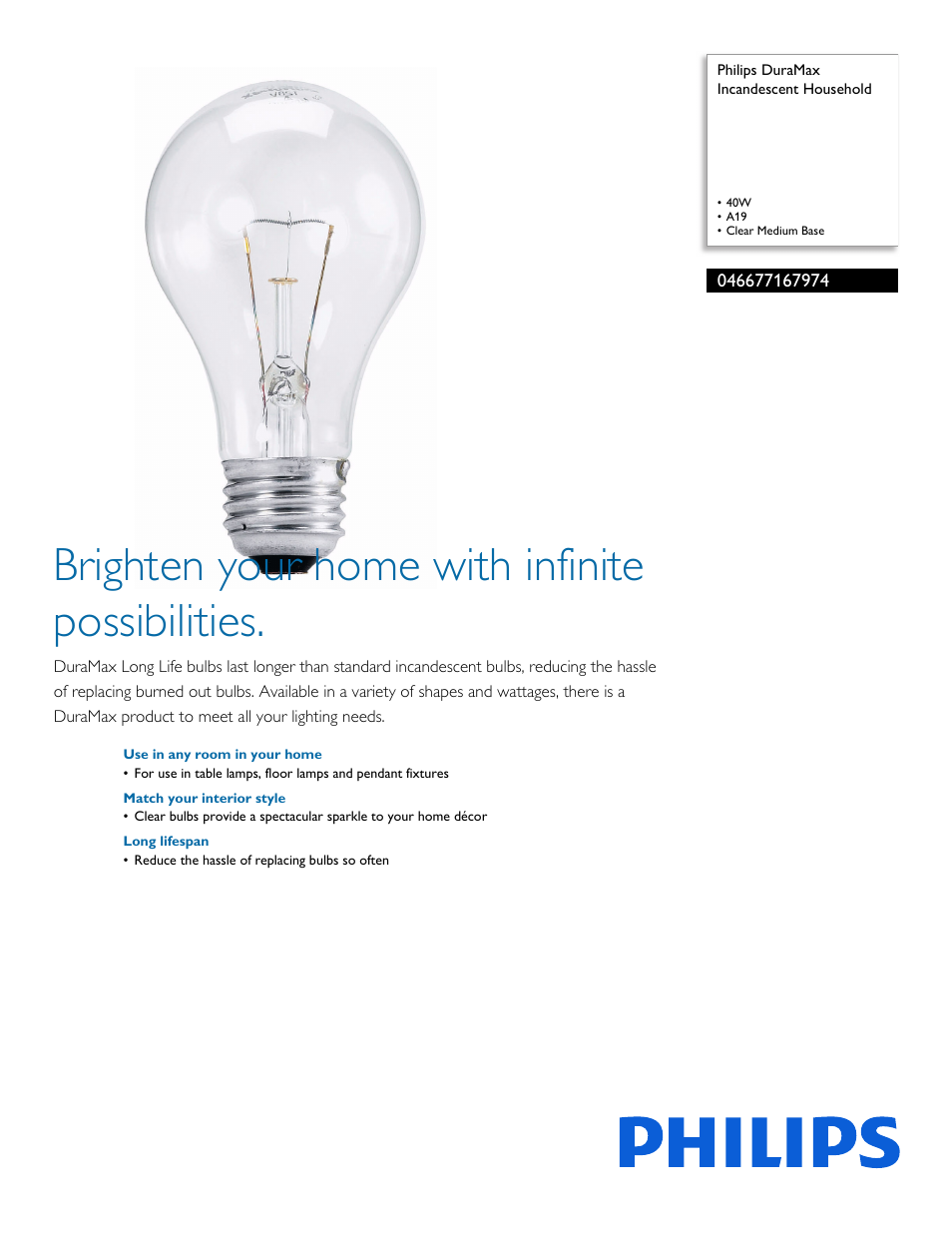 Philips 046677167974 User Manual | 2 pages