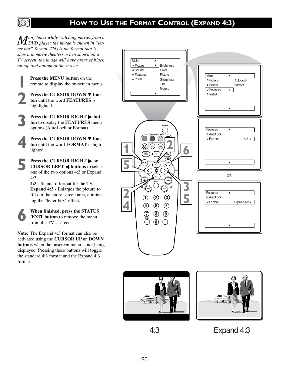 3 expand 4:3 | Philips 32PT543S-17 User Manual | Page 20 / 40