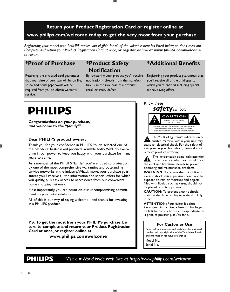 Safety, Know these, Symbols | Philips 55PFL5505D-F7 User Manual | Page 3 / 37