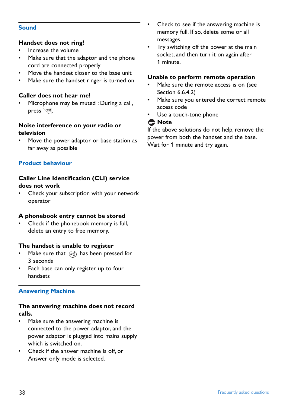 Philips Cordless phone answer machine CD4452B User Manual | Page 40 / 48