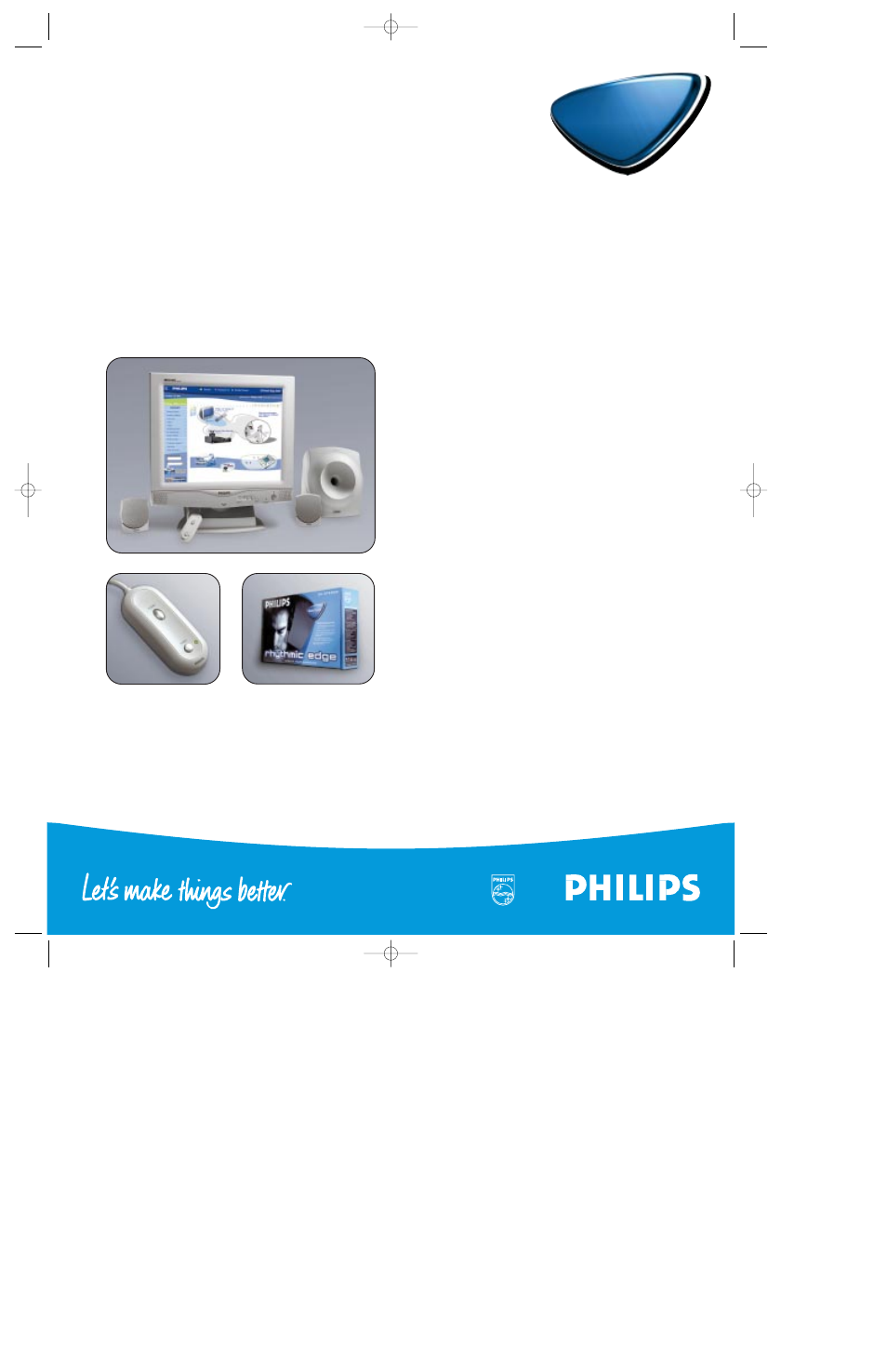 Mms203 3-piece pc speaker system, Stylish, compact, innovative sound, Watts | Watts rms rms | Philips MMS20317 User Manual | Page 2 / 2