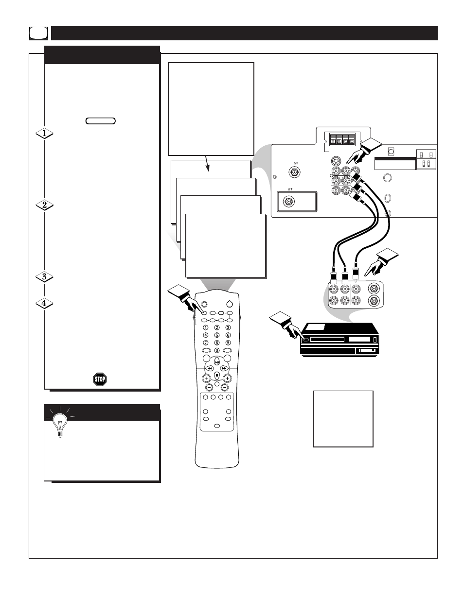 Ow to, Se the, Udio | Ideo, Nput, Acks, Mart, Nputs | Philips MX3291B User Manual | Page 24 / 48