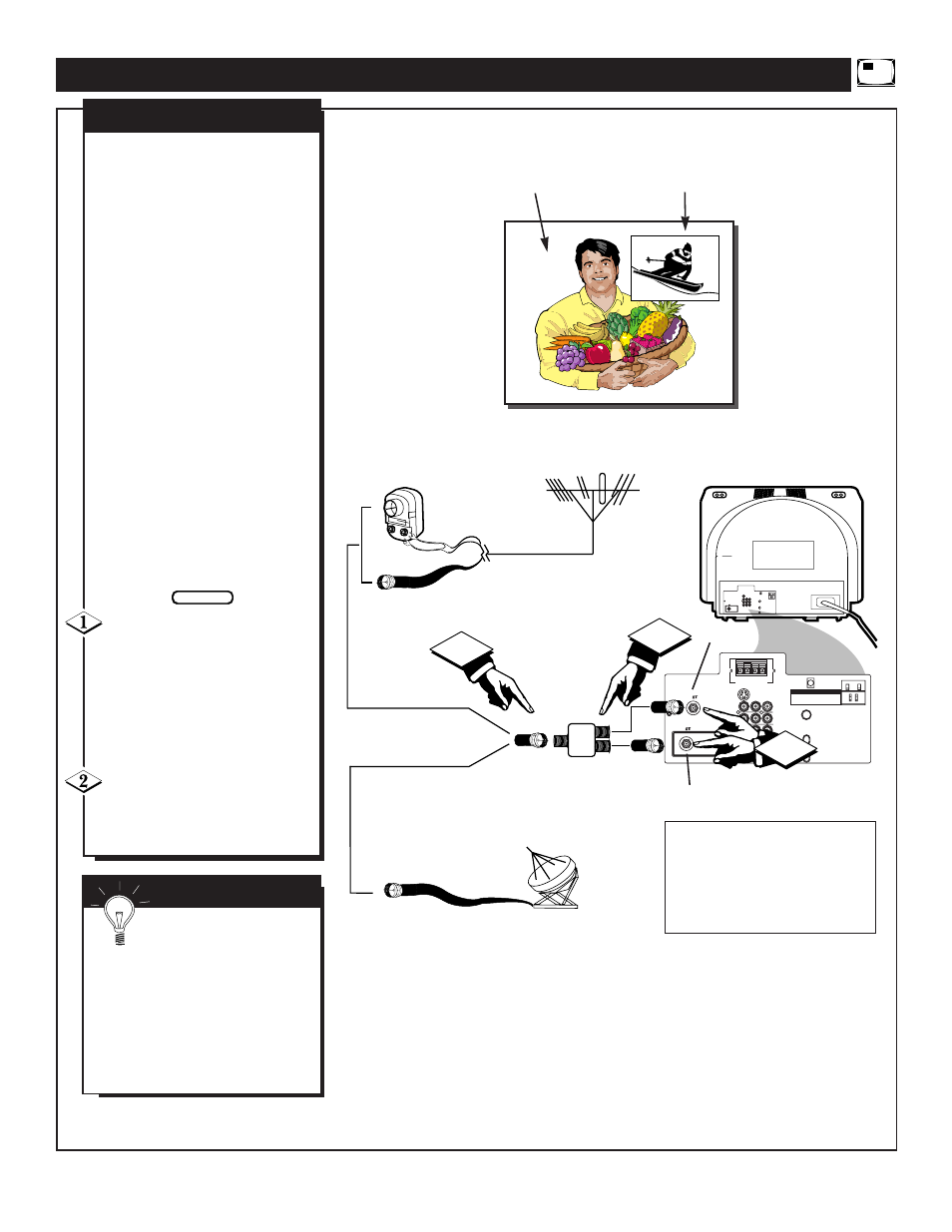 Pip (p, Sing the, Icture | Eature, Hooking up pip | Philips MX3291B User Manual | Page 37 / 48