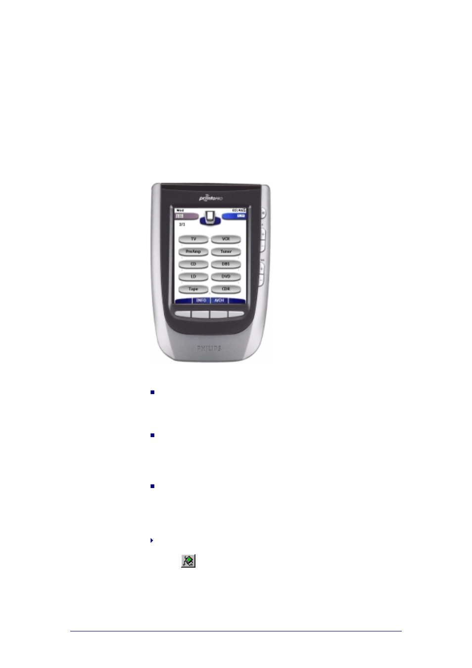 Viewing and testing a ccf, Previewing with prontoproemulator, Launching prontoproemulator | Prontoproemulator, Previewing with | Philips TSU600099 User Manual | Page 36 / 76