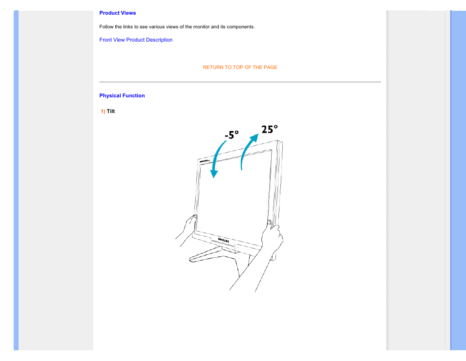 Physical function | Philips 170P7EB-27 User Manual | Page 35 / 103