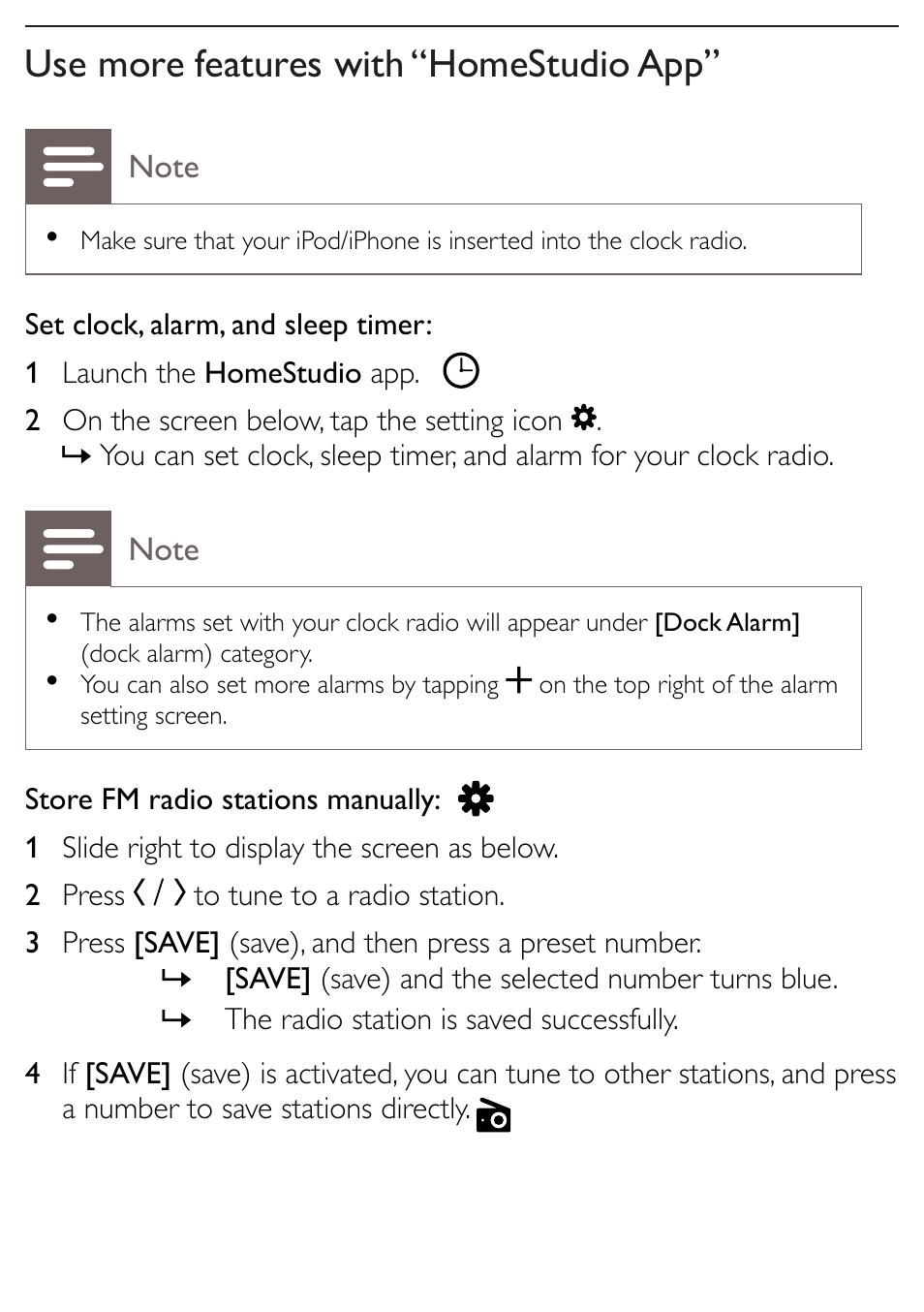 Use more features with “homestudio app | Philips AJ5300D-37 User Manual | Page 20 / 33