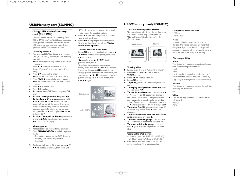 Philips AJL308-37 User Manual | Page 5 / 9