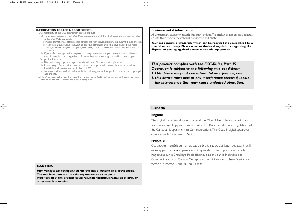 Philips AJL308-37 User Manual | Page 8 / 9