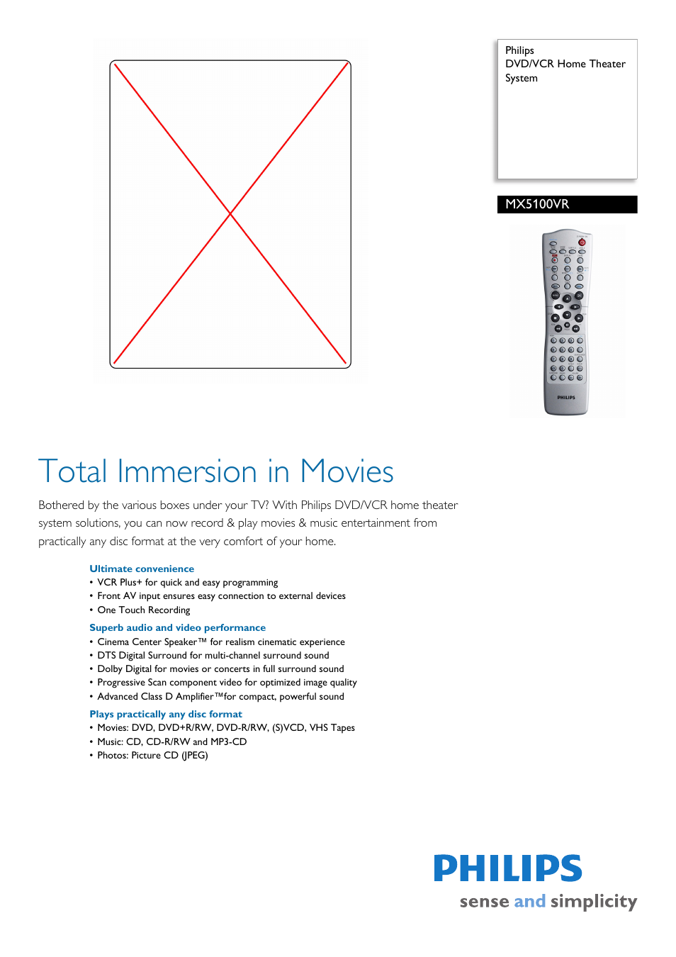 Philips MX5100VR-37 User Manual | 3 pages
