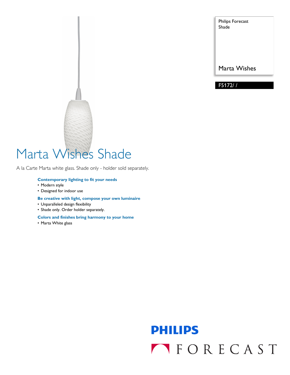 Philips F5172 User Manual | 2 pages