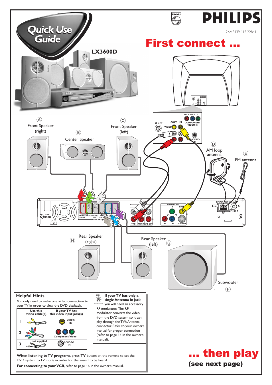 Philips LX3600D17 User Manual | 6 pages