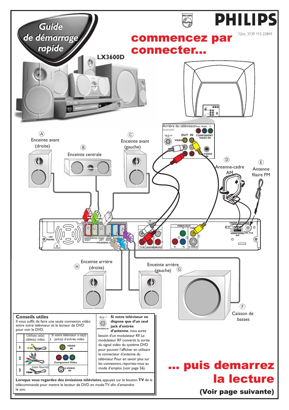 Voir page suivante), Lx3600d | Philips LX3600D17 User Manual | Page 3 / 6